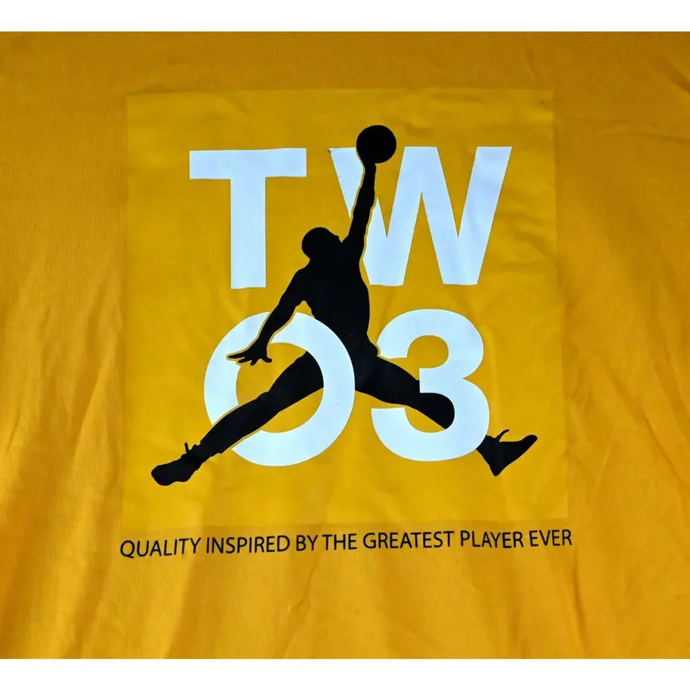Air Jordan Legacy 12 TWO3 Jumpman T-Shirt Taxi Yellow Men's M CZ1201-739 NWT